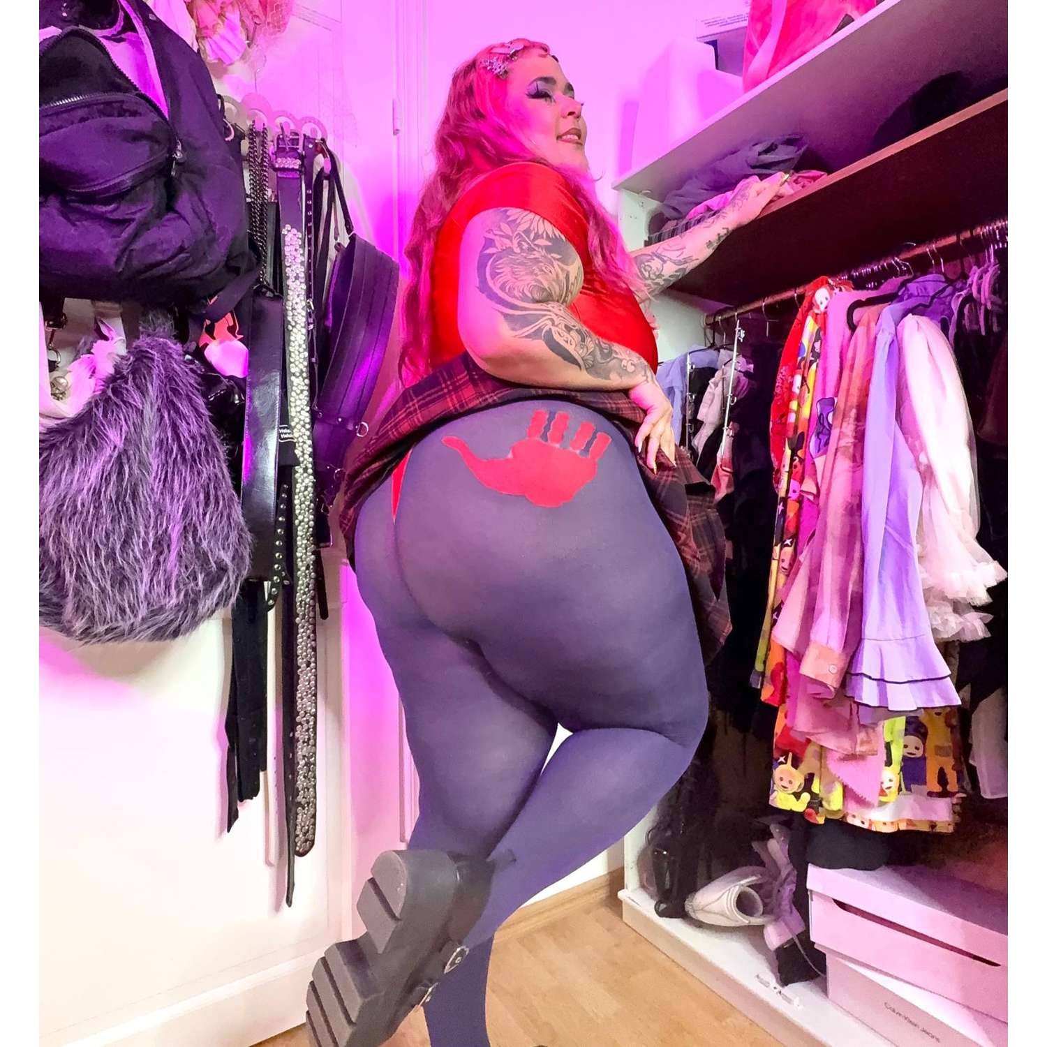 80 Denier Crotchless Tights - Brat - Image 16