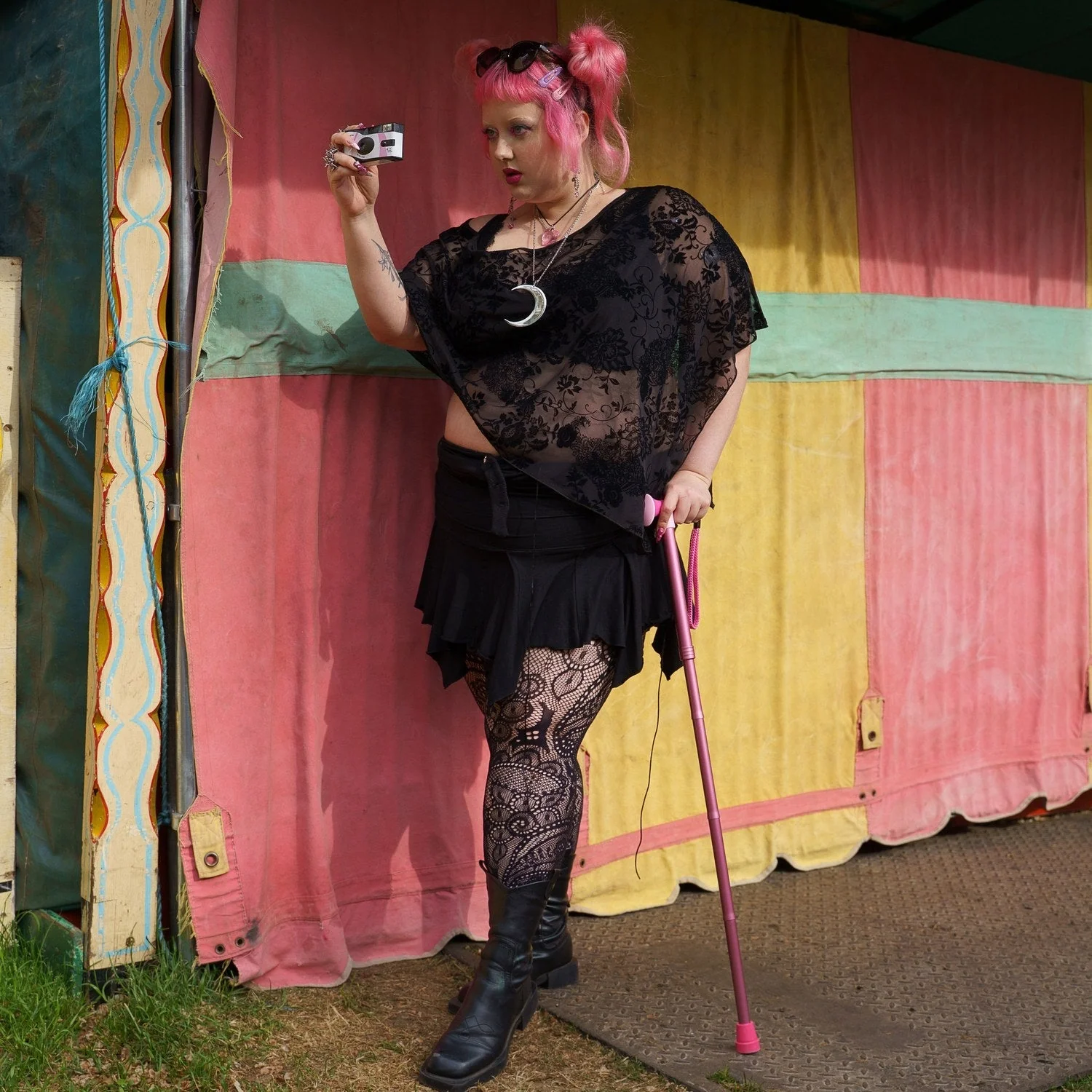 Fishnets - Botanic - Black - Image 5