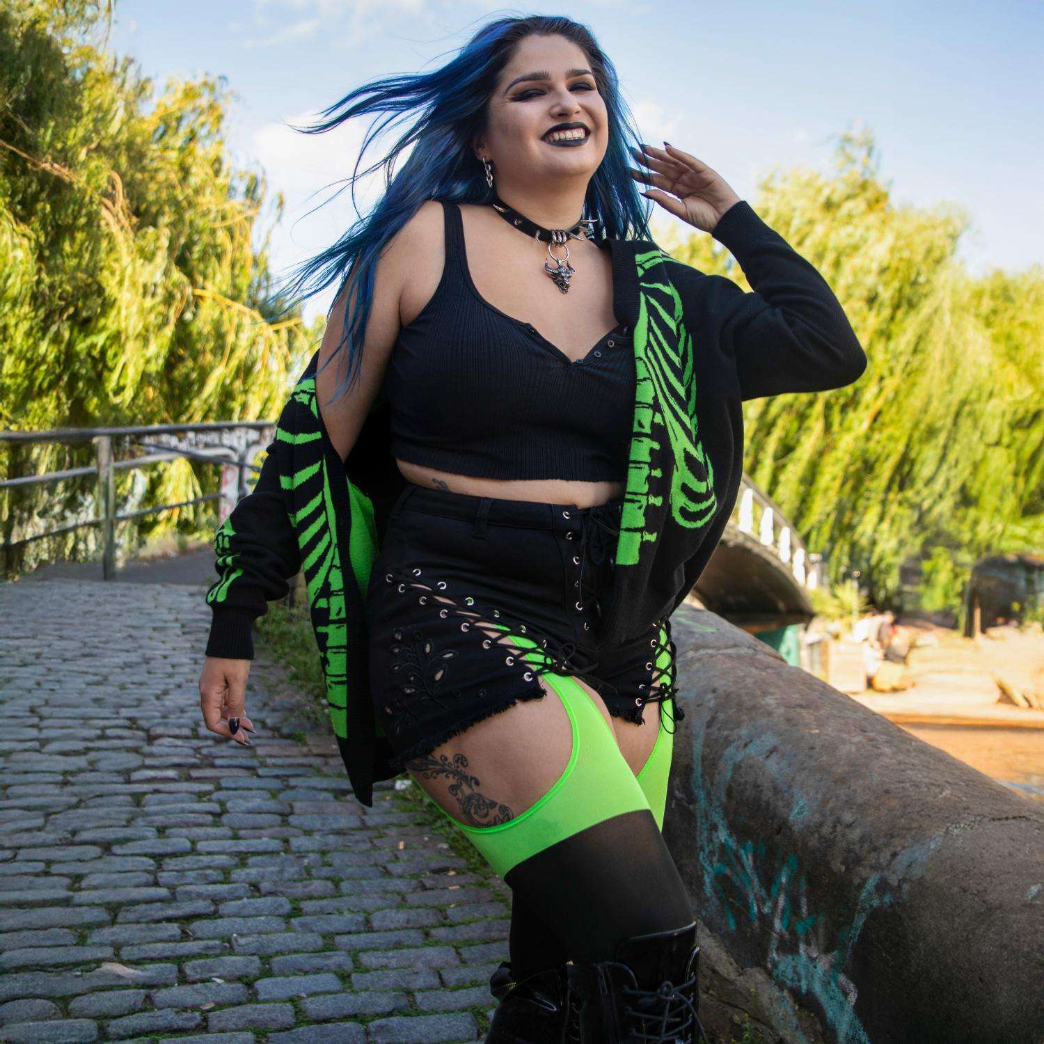 Neon Mock Garters - Wicked - Image 2