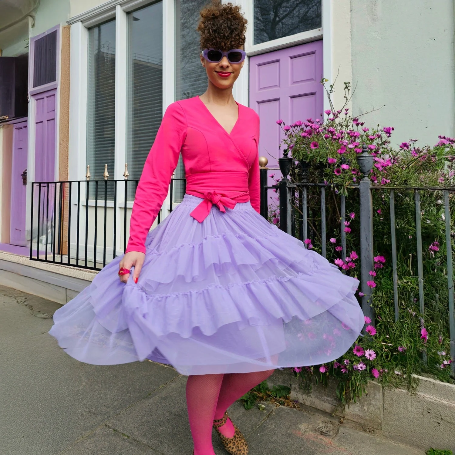 Mesh Skirt - Lavender - Image 7